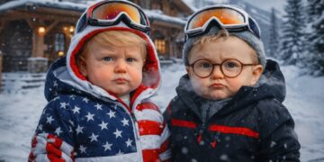 Baby Trump Goes Skiing with Senator John Kennedy!