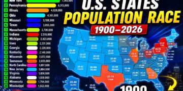 How U.S. State Populations Changed | 1900–2026